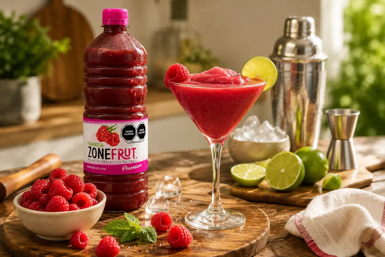 Receta de daiquirí de frambuesa zonefrut